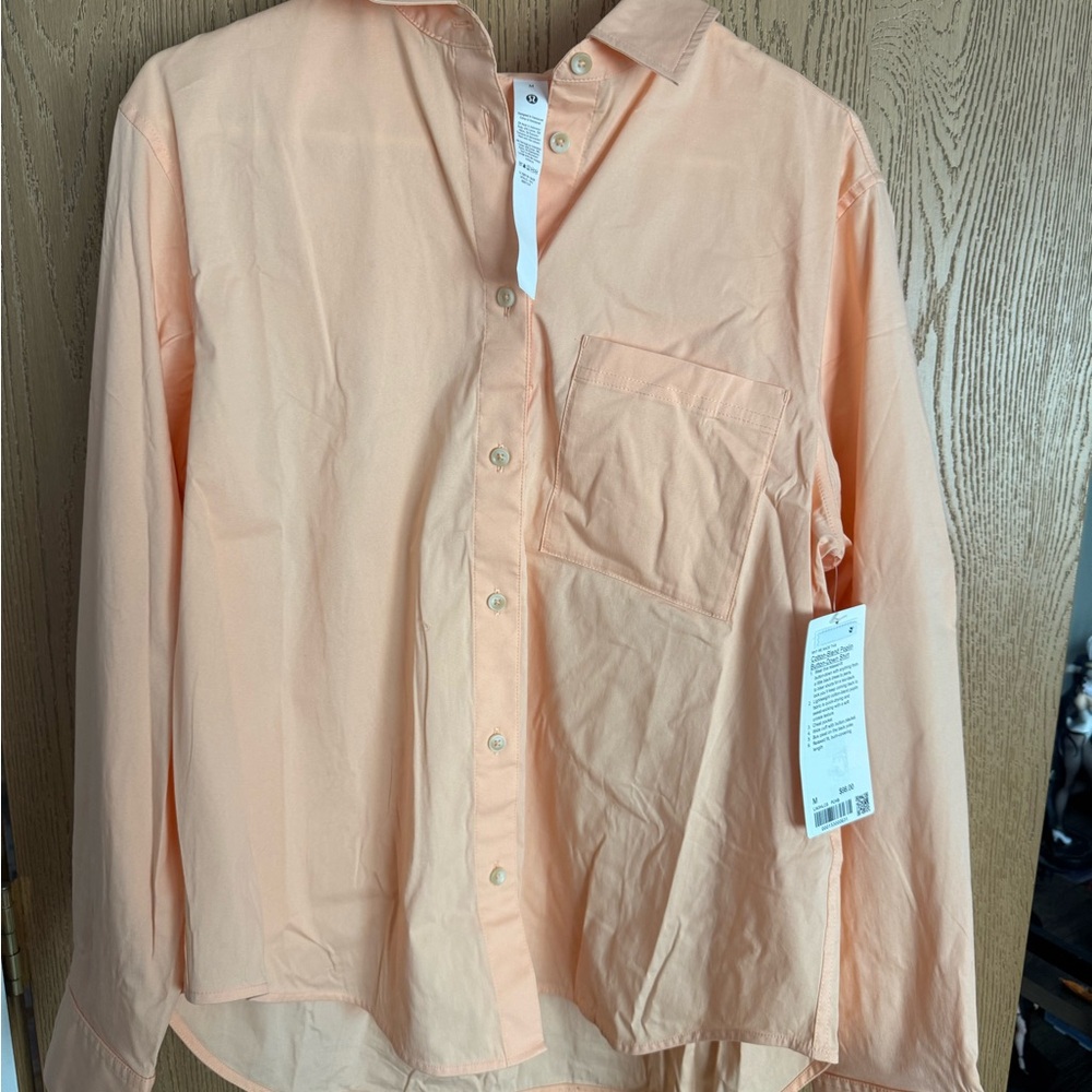 lululemon athletica Peach Button Down Shirt